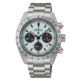 Seiko Mens X Speedtimer Solar Green Dial Watch In Silver