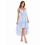 Sissy Boy Ladies Angel Eyes Midi Dress In Pale Blue