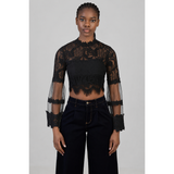 Sissy Boy Longsleeve In Your World Blouse In Black