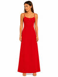 Sissyboy Maxi With A V-Neckline Dress In Red
