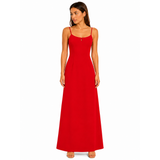 Sissyboy Maxi With A V-Neckline Dress In Red