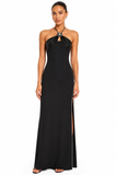 Sissy Boy Maxi With A Pluging V-Neck Dress In Black