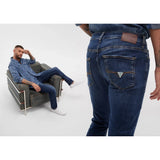 Guess Mens Slim Tapered Denim Blue