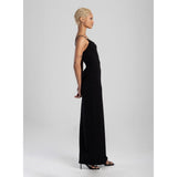 Sissy boy Maxi Dress With a Neckline In Black