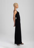 Sissy boy Maxi Dress With a Neckline In Black