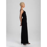Sissy boy Maxi Dress With a Neckline In Black