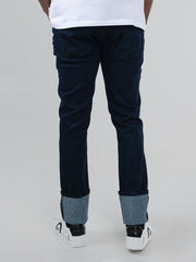 Ben Sherman Target Turn Up Slim Fit Mens Jeans In Navy