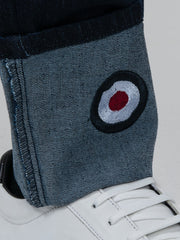 Ben Sherman Target Turn Up Slim Fit Mens Jeans In Navy