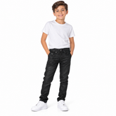 Soviet Boys Clooney Wax Finish Jeans In Black