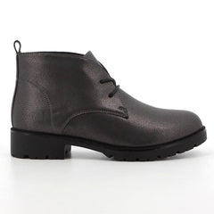 Hush Puppies Ladies Soft Sam Ankle Boots In Pewter