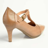 Hush Puppies Ladies Soft Phoenix Heels In Dark Beige