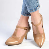 Hush Puppies Ladies Soft Phoenix Heels In Dark Beige