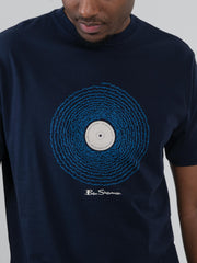 Ben Sherman Mens Sound Waves Navy T-Shirt