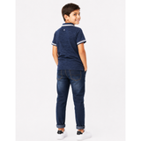 Soviet Boys Coupe Short Sleeves Fashion Golfer In Navy