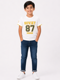 Soviet Boys Fierce Short Sleeves Fashion T-Shirt In White