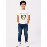 Soviet Boys Fierce Short Sleeves Fashion T-Shirt In White