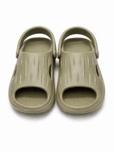 Soviet Boys Komodo Casual Push In Sandals In Olive