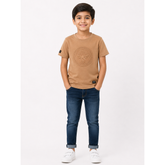 Soviet Boys Legit Velvety Suede Short Sleeves Fashion T-Shirts In Tobacco