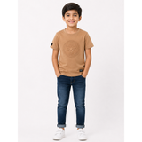 Soviet Boys Legit Velvety Suede Short Sleeves Fashion T-Shirts In Tobacco