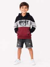 Soviet Boys Mitch Fashion Sweat Top Hoodie In Grey Multi