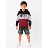 Soviet Boys Mitch Fashion Sweat Top Hoodie In Grey Multi