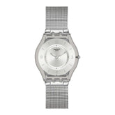 Swatch Metal Knit Again Silver Watch