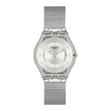 Swatch Metal Knit Again Silver Watch