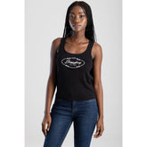 Sissy boy Ladies Embroidered Logo Tank Top In Black