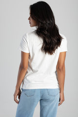 Sissyboy Ladies Regular T-Shirt With Ribbon Heart In White