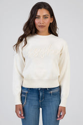 Sissy boy Womens Knit Jersey With Tonal Branding In Cream