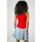 Sissy boy Red Sleeveless Knitwear Vest Top With White Hearts