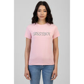 Sissy Boy Womens Light Chaser Regular T-Shirt With Multi Beat In Pink