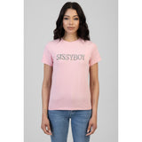 Sissy Boy Womens Light Chaser Regular T-Shirt With Multi Beat In Pink