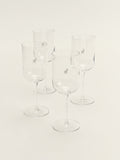 Polo Red Wine Glasses 4 Piece Set In Transparent