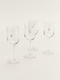 Polo White Wine Glasses 4 Piece Set In Transparent