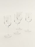 Polo White Wine Glasses 4 Piece Set In Transparent