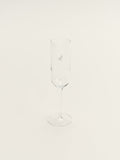 Polo Champagne Flute Glasses 4 Piece Set in Transparent