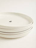 Polo Classic High Rim Dinner Plate 4 Piece Set In White