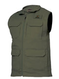 Sniper Mens Ranger Waistcoat In Military Green