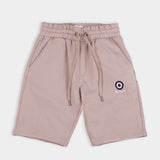 Bensherman Target Fleece Jog Shorts In Pale Mauve