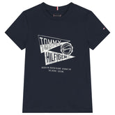 Tommy Hilfiger Boys Graphic Print T-Shirt In Navy