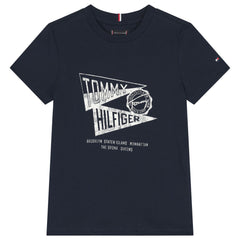 Tommy Hilfiger Boys Graphic Print T-Shirt In Navy