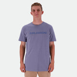 Salomon Mens Tonal Short Sleeves T-Shirts In Blue Granite