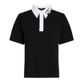 Karl Lagerfeld Signatuure Golfer In Black