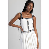 Sissy boy Strappy Knitwear Top With Contrast