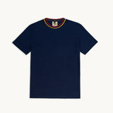 Tshepo Jeans Mens Knit Flag T-Shirts In Navy