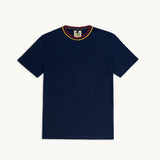 Tshepo Jeans Mens Knit Flag T-Shirts In Navy