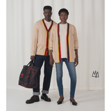 Tshepo Jeans Unisex Knitted Cardigan In Beige