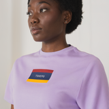 Tshepo Jeans Womens Small Flagship Print In Lavender