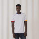 Tshepo Jeans Plain Flag Ribbed T-Shirt White